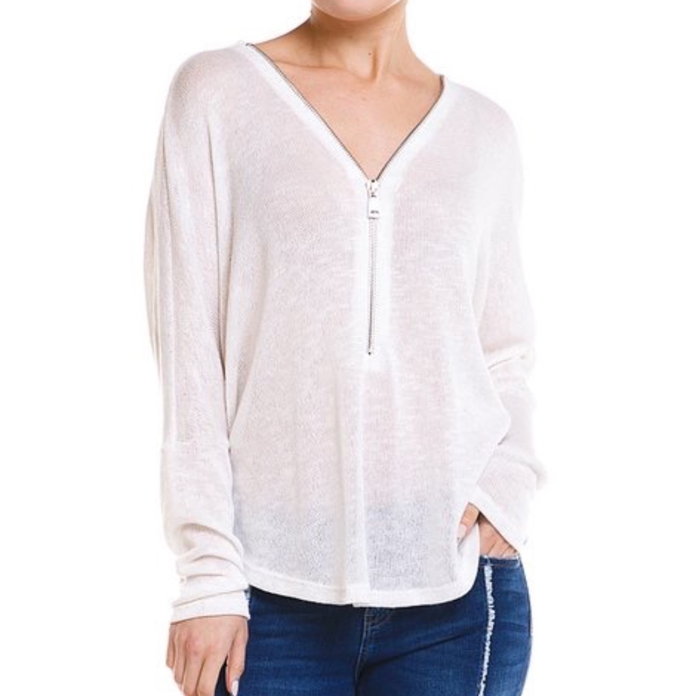 Knit mesh sweater